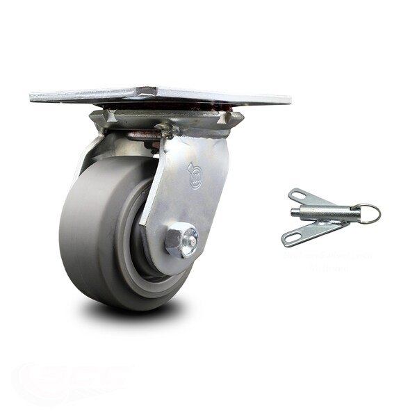 4 Inch Heavy Duty Thermoplastic Caster with Ball Bearing and Swivel Lock SCC